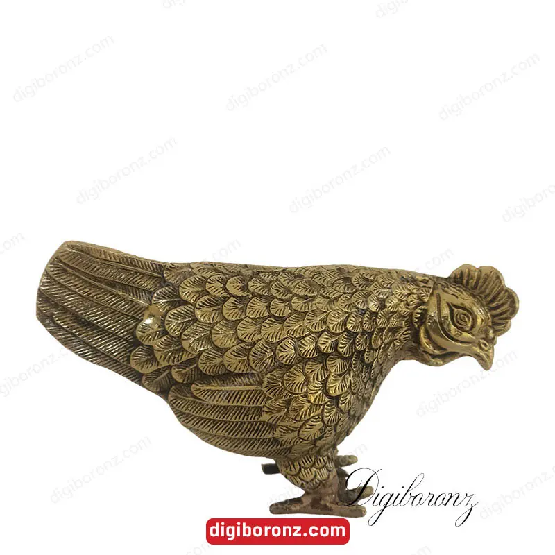 دکوری برنجی برنزی مدل مرغ